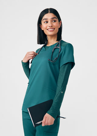 Heather Fern VIBE 1-Pocket Long-Sleeve Tee Scrubs