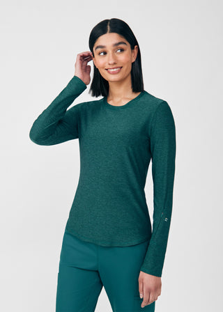 Heather Fern VIBE 1-Pocket Long-Sleeve Tee Scrubs
