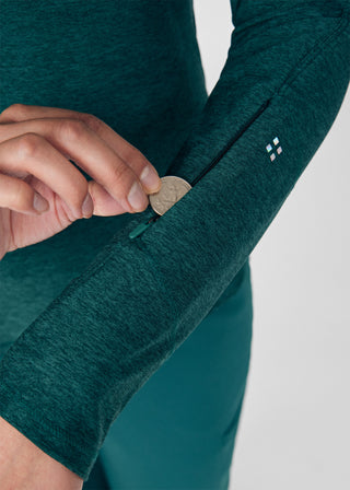 Heather Fern VIBE 1-Pocket Long-Sleeve Tee Scrubs