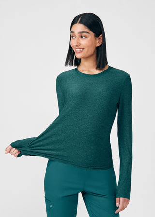 Heather Fern VIBE 1-Pocket Long-Sleeve Tee Scrubs