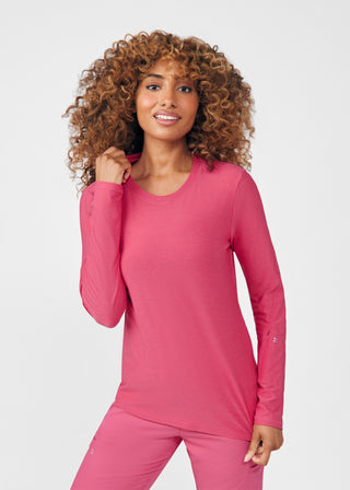 Heather Honeysuckle VIBE 1-Pocket Long-Sleeve Tee Scrubs