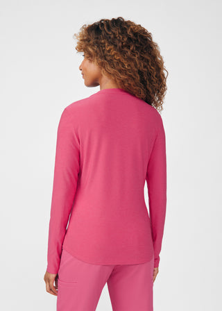 Heather Honeysuckle VIBE 1-Pocket Long-Sleeve Tee Scrubs