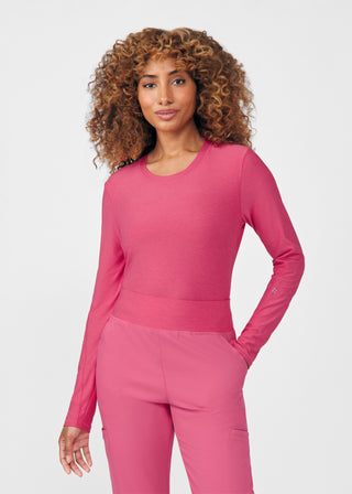 Heather Honeysuckle VIBE 1-Pocket Long-Sleeve Tee Scrubs