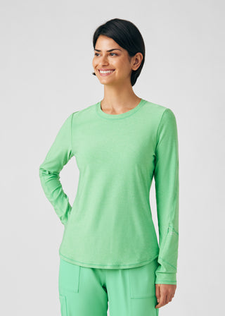 Heather Mint Julep VIBE 1-Pocket Long-Sleeve Tee Scrubs
