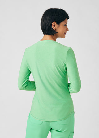 Heather Mint Julep VIBE 1-Pocket Long-Sleeve Tee Scrubs