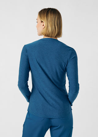 Heather Caribbean VIBE 1-Pocket Long-Sleeve Tee Scrubs