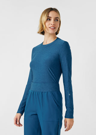 Heather Caribbean VIBE 1-Pocket Long-Sleeve Tee Scrubs