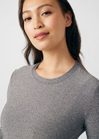 Heather Grey VIBE 1-Pocket Long-Sleeve Tee Scrubs