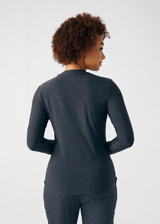 Heather Pewter VIBE 1-Pocket Long-Sleeve Tee Scrubs