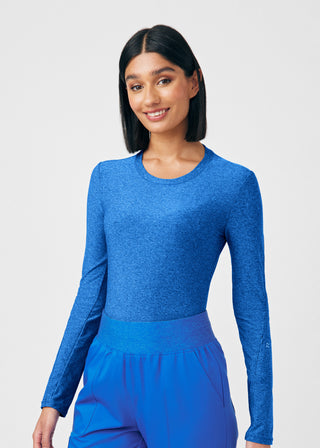 Heather Royal VIBE 1-Pocket Long-Sleeve Tee Scrubs