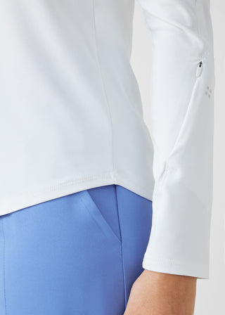 White VIBE 1-Pocket Long-Sleeve Tee Scrubs