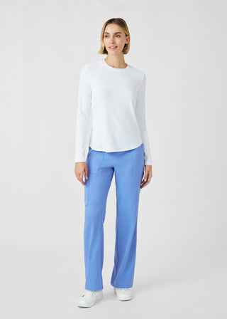 White VIBE 1-Pocket Long-Sleeve Tee Scrubs